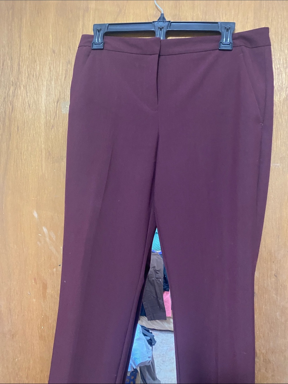Worthington Women's Burgundy Straight-Leg Trousers